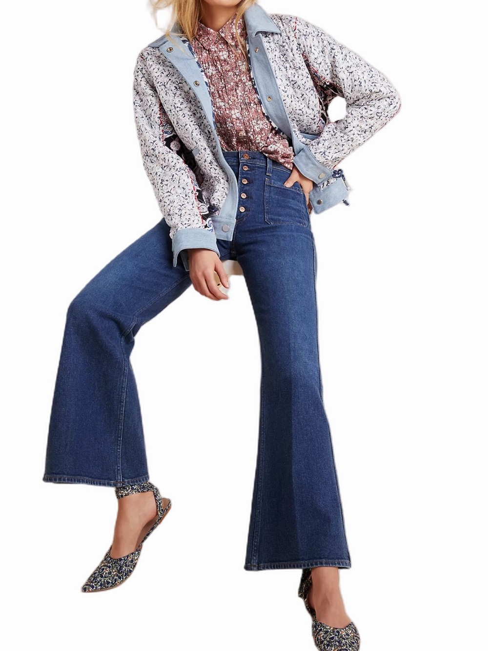 Citizen of Humanity Maisie Ultra High Rise Patch Pocket Flare Jeans Size 27 USA - Picture 6 of 16